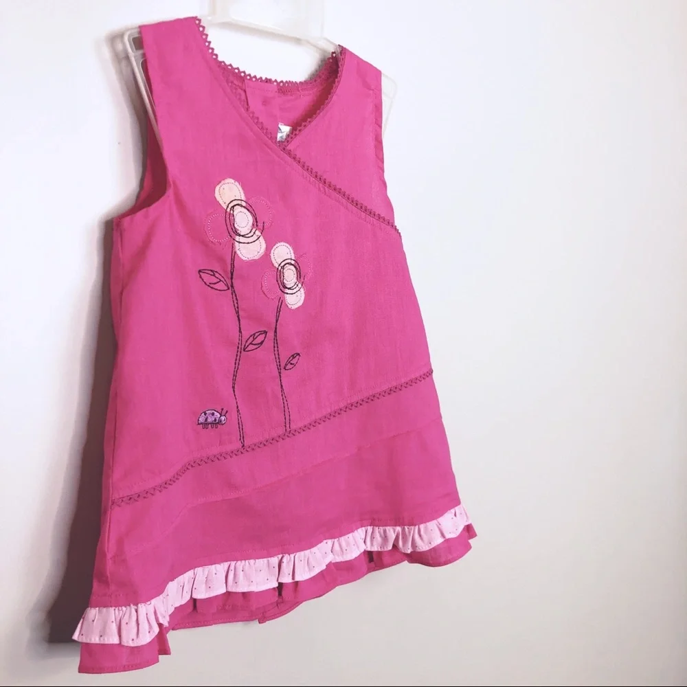 NWT 24 Month Dress Linen / Cotton w Appliqués‎ 2 Piece Set